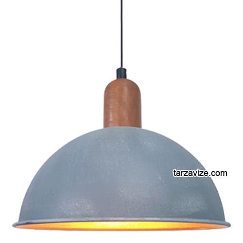 Tarzavize TRT84 Dekoratif Beton Rengi Tekli Retro Modern Avize