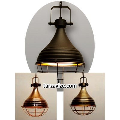 Tarzavize TLTE14 Dekoratif Kafesli Eskitme Tekli Retro Modern Sarkıt Avize