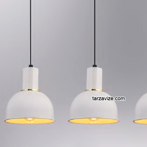 Tarzavize LSRL1 Dekoratif Beyaz Üçlü Retro Modern Sarkıt Avize