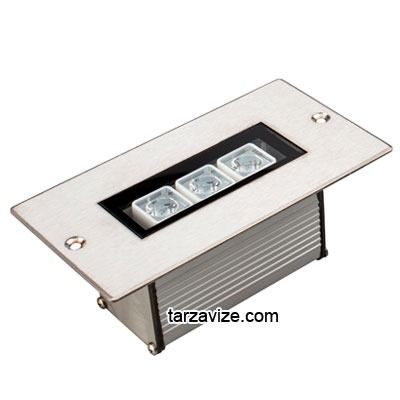 3 Watt Sıva Altı Led Wallwasher Duvar Boyama Aydınlatma Armatürü, Beyaz-Günışığı-Mavi-Kırmızı-Yeşil-Amber Işık Beyaz