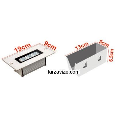 3 Watt Sıva Altı Led Wallwasher Duvar Boyama Aydınlatma Armatürü, Beyaz-Günışığı-Mavi-Kırmızı-Yeşil-Amber Işık Gün ışığı
