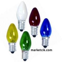 Marketcik 7 Watt E14 Duy Parfüm Ampül Sarı Yeşil Beyaz Kırmızı Mavi Renk