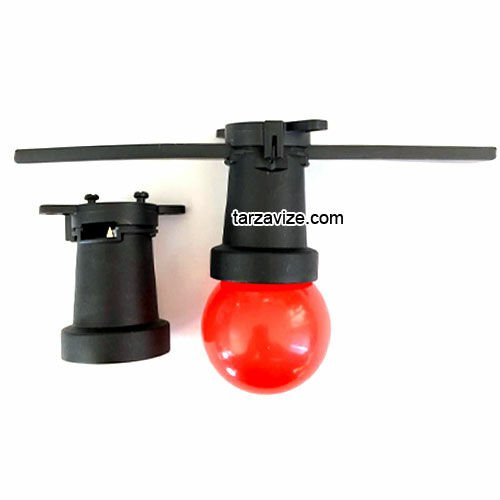 Marketcik E27 Siyah İğneli Tavukçu Duy, 2x2,5 Kablo İçin Seyyar Bahçe Aydınlatma Duyu