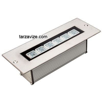 6 Watt Sıva Altı Led Wallwasher Duvar Boyama Aydınlatma Armatürü, Beyaz-Günışığı-Mavi-Kırmızı-Yeşil-Amber Işık Kırmızı