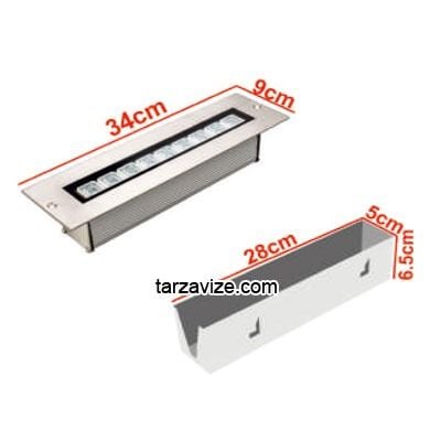 9 Watt Sıva Altı Led Wallwasher Duvar Boyama Aydınlatma Armatürü, Beyaz-Günışığı-Mavi-Kırmızı-Yeşil-Amber Işık