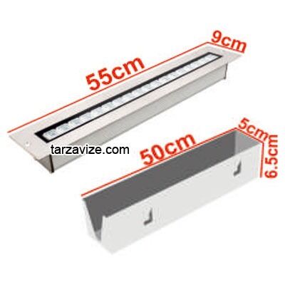 18 Watt Sıva Altı Led Wallwasher Duvar Boyama Aydınlatma Armatürü, Beyaz-Günışığı-Mavi-Kırmızı-Yeşil-Amber Işık Amber