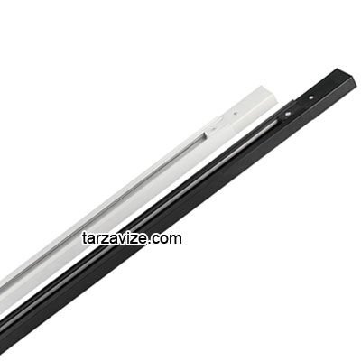 Tarzavize Monofaze Spotlar İçin Ray Siyah ve Beyaz Renk 1-2-3 metre