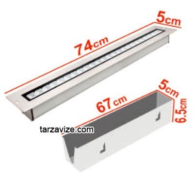 24 Watt Sıva Altı Led Wallwasher Duvar Boyama Aydınlatma Armatürü, Beyaz-Günışığı-Mavi-Kırmızı-Yeşil-Amber Işık Amber