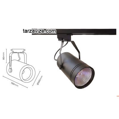 Tarzavize 30 Watt Led Ray Spot Armatür Beyaz ve Günışığı Işık Osram-Samsung Led