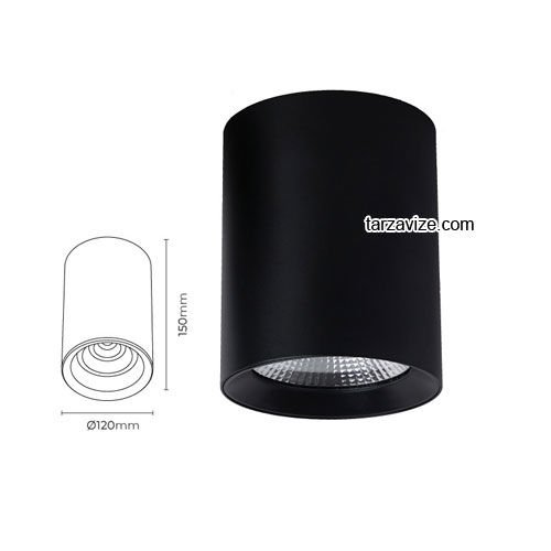 Tarzavize TR2061 Sıva Üstü Yuvarlak 20W Led Spot Armatür