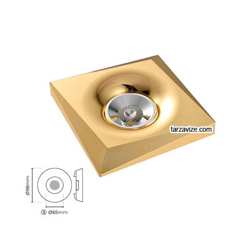 Tarzavize TRZ4010 Sıva Altı Dekoratif Gold Led Spot Armatür Beyaz-Günışığı Işık