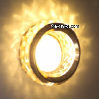 Tarzavize TR569 Sıva Altı Dekoratif Kristal Cam Led Spot Armatür Beyaz-Günışığı Işık