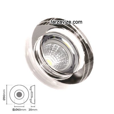 Tarzavize TR556 Sıva Altı Dekoratif Cam Led Spot Armatür Beyaz-Günışığı Işık