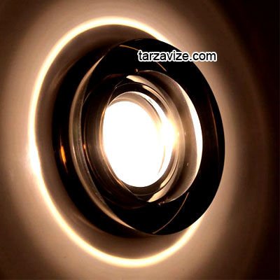 Tarzavize TR556 Sıva Altı Dekoratif Cam Led Spot Armatür Beyaz-Günışığı Işık