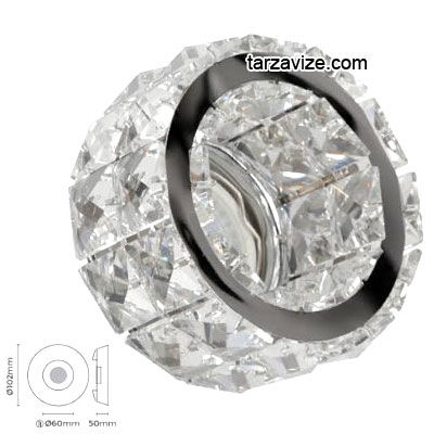 Tarzavize TR565 Sıva Altı Dekoratif Kristal Cam Led Spot Armatür Beyaz-Günışığı Işık