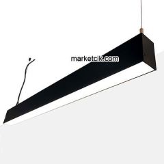 Tarzavize 1 metre 32 Watt Beyaz Işık Linear Led Aydınlatma, Mimari Led Aydınlatma Tavana Sıfır Montaj - Siyah Kasa