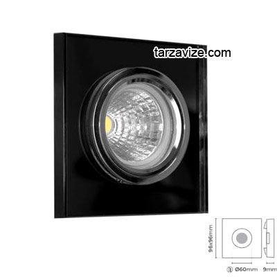 Tarzavize TR559 Sıva Altı Dekoratif Cam Led Spot Armatür Beyaz-Günışığı Işık