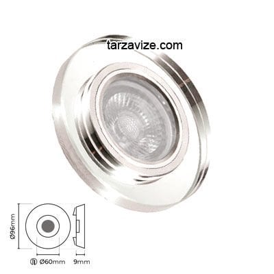 Tarzavize TR502 Sıva Altı Dekoratif Cam Led Spot Armatür Beyaz-Günışığı Işık